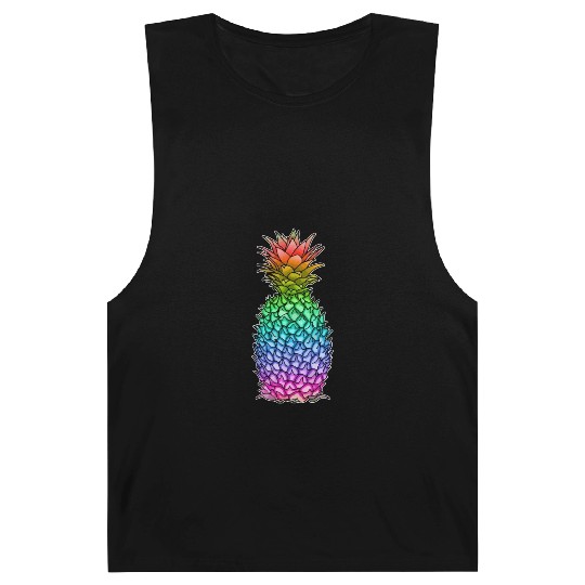 Pineapple Gay Lesbian Pride Rainbow Tropical LGBTQ Barnard Tanks