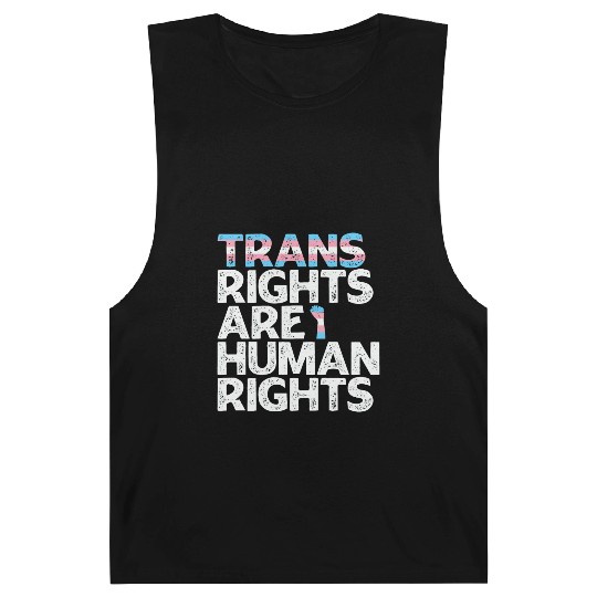 LBGT Flag Gay Pride Trans rights are human rights Barnard Tanks