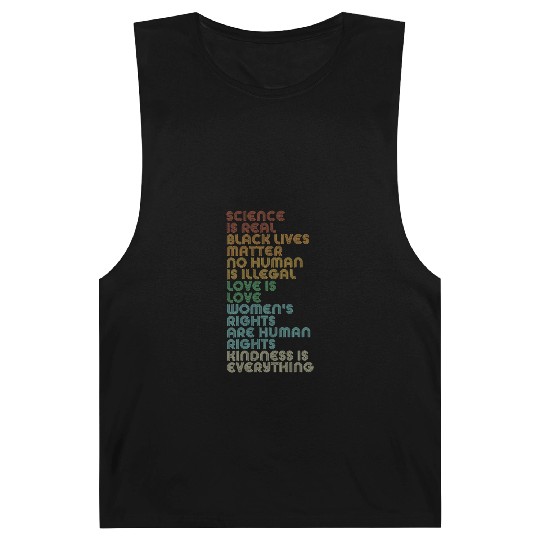 Vintage, Retro Science Is Real, Black Lives Matter Barnard Tanks