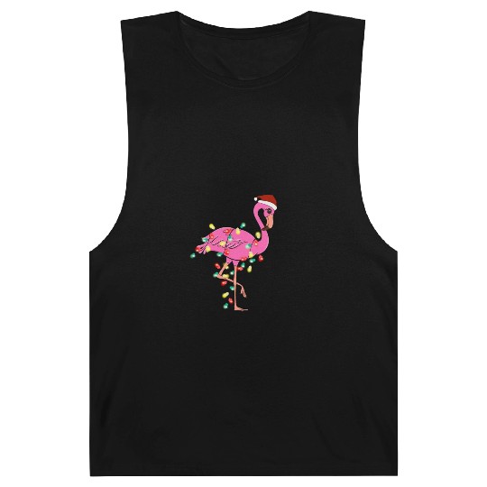 Christmas Animal Flamingo Fairy Lights Hat Barnard Tanks