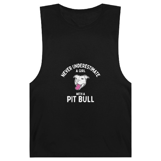 Never Underestimate A Girl With A Pit Bull Barnard Tanks