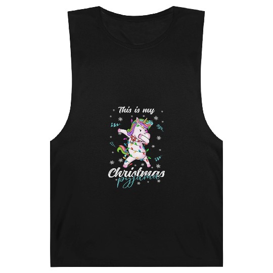 Winter Christmas Pyjama Unicorn Barnard Tanks