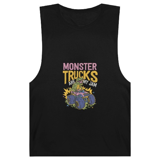 Monster Trucks Are My Jam Vintage Retro Barnard Tanks