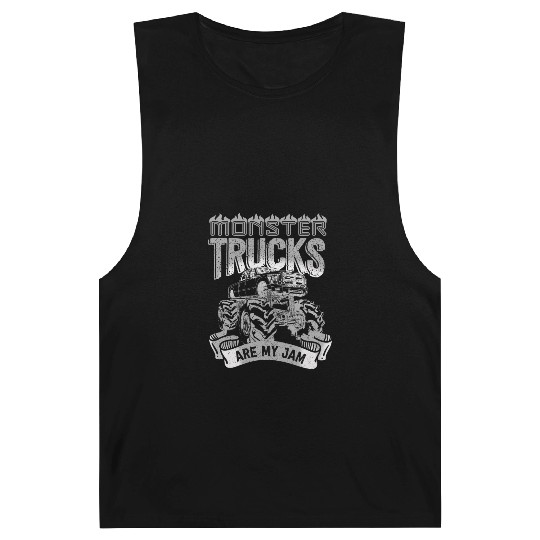 Monster Trucks Are My Jam Vintage Retro Barnard Tanks