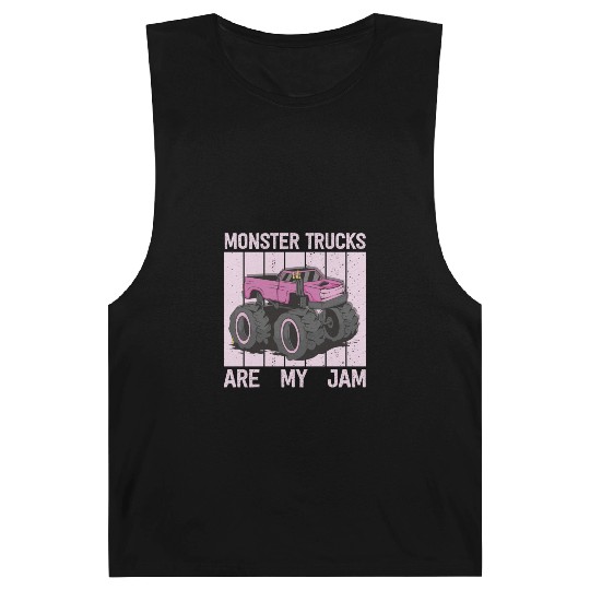 Monster Trucks Are My Jam Vintage Retro Barnard Tanks