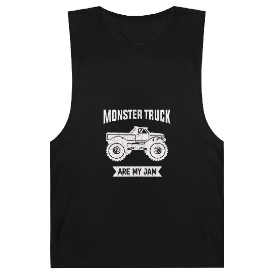Monster Trucks Are My Jam Vintage Retro Barnard Tanks