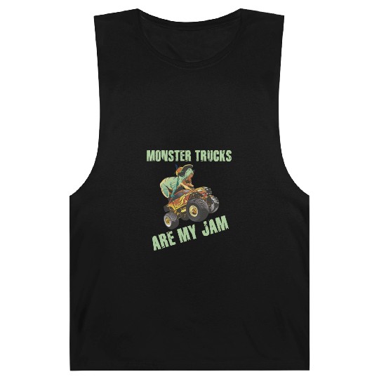 Monster Trucks Are My Jam Vintage Retro Barnard Tanks