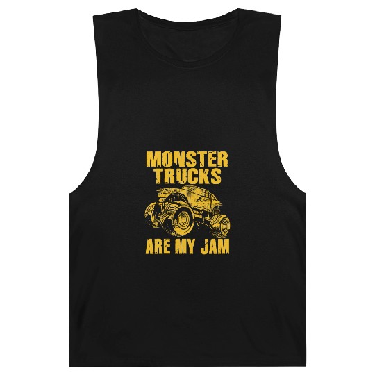Monster Trucks Are My Jam Vintage Retro Barnard Tanks