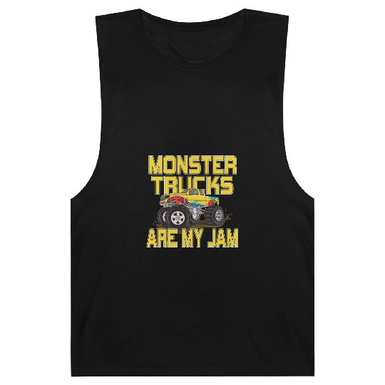 Monster Trucks Are My Jam Vintage Retro Barnard Tanks