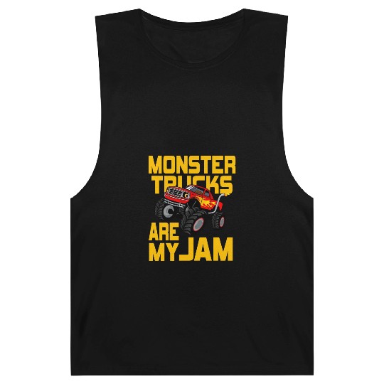 Monster Trucks Are My Jam Vintage Retro Barnard Tanks