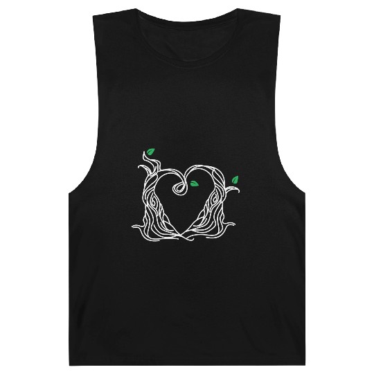 Tree Love Best Friends Heart White Barnard Tanks