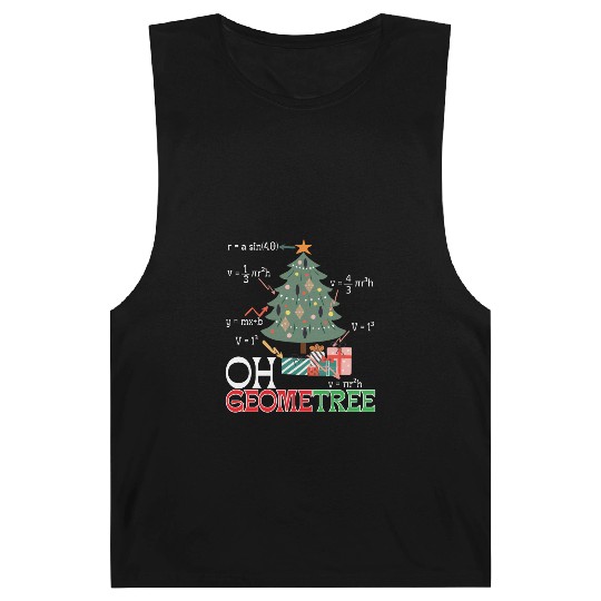 Oh Geometree Funny Christmas Tree Costume Students Barnard Tanks
