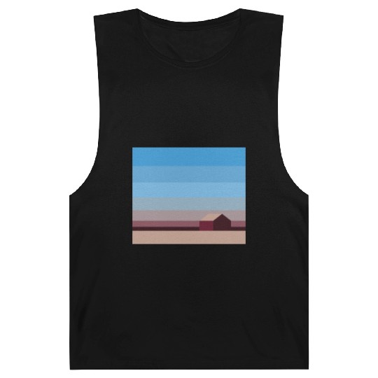 Sunset House Minimalist Abstract Art Landscape Barnard Tanks