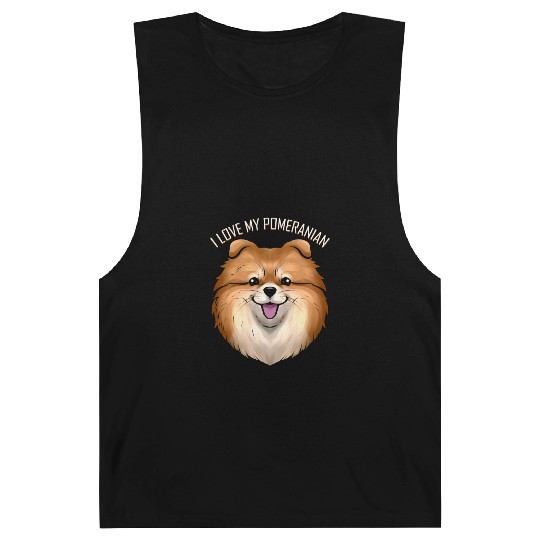 Dog Lover - I Love My Pomeranian Barnard Tanks