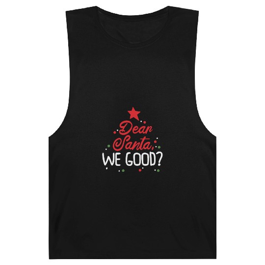 Dear Santa Christmas Holiday Typography Barnard Tanks