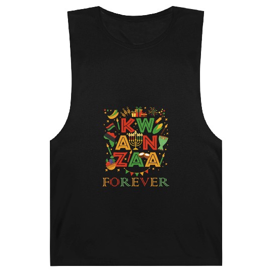 Happy Kwanzaa Forever Christmas Blessing Kinara Barnard Tanks