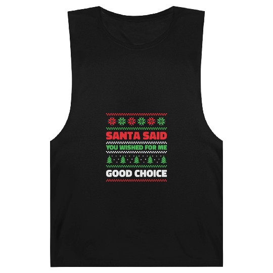 Santa Christmas Wish Holiday Present Pick Up Lines Barnard Tanks