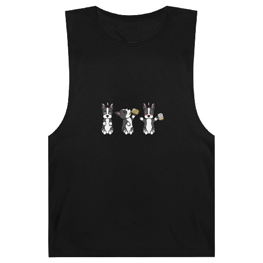 Boston Terrier Beer Lover Barnard Tanks