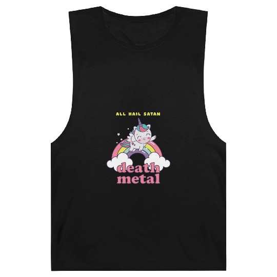 Unicorn On Cloud Death Metal Barnard Tanks