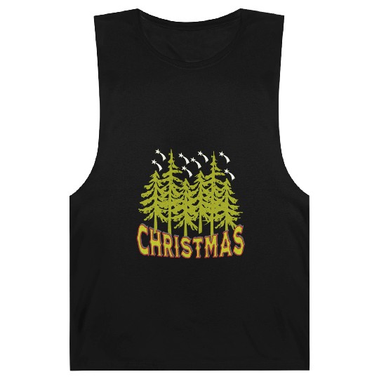Happy Hallothanksmas Funny Christmas, Classic Barnard Tanks