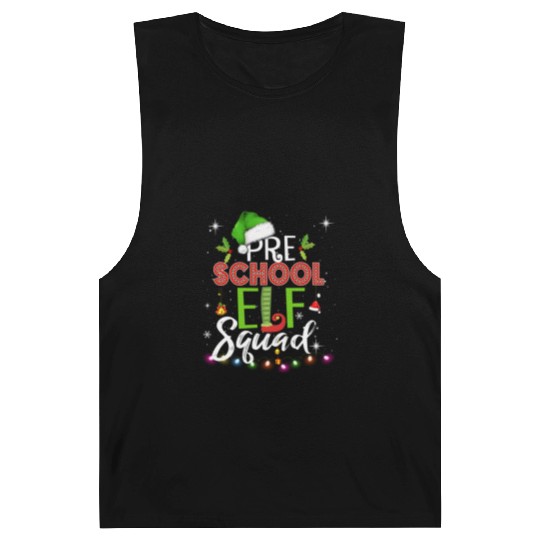 Elf Squad Pre School Christmas Teacher Barnard Tanks