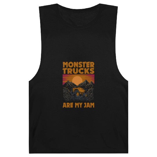 Monster Trucks Are My Jam Vintage Retro Barnard Tanks