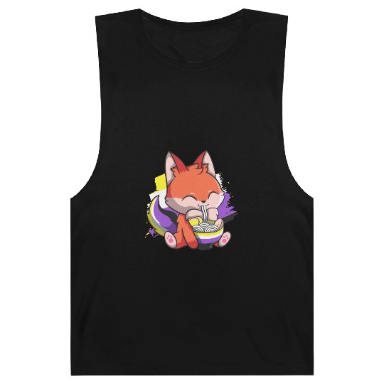 Nonbinary Pride Kawaii Fox Ramen Noodles Non Binar Barnard Tanks