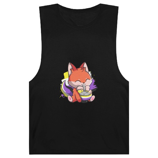 Nonbinary Pride Kawaii Fox Ramen Noodles Non Binar Barnard Tanks