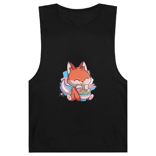 Transgender Pride Kawaii Fox Ramen Noodles Trans F Barnard Tanks