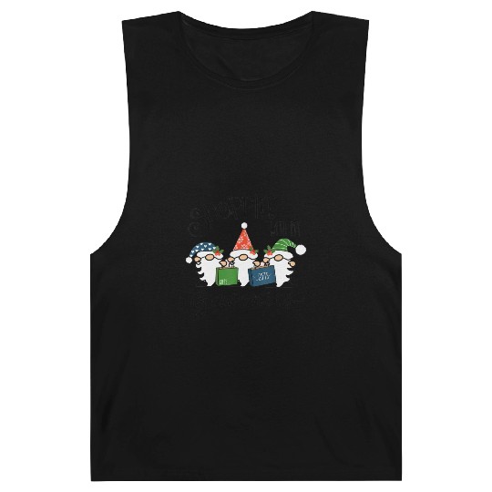 Shopping With My Gnomies Christmas Gnomes Lover Barnard Tanks