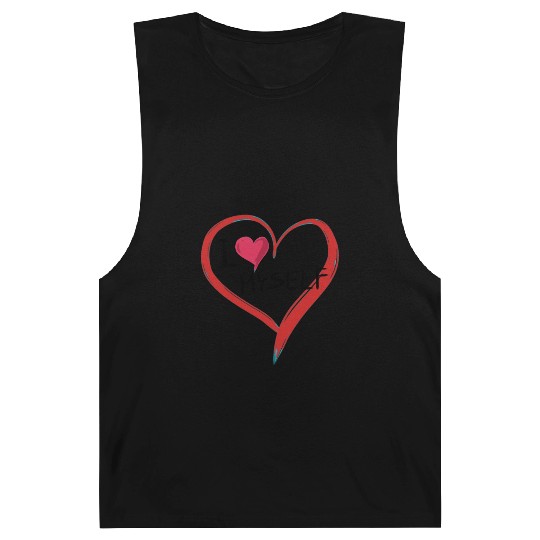 i love me heart text icon shape Barnard Tanks