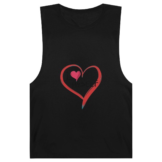 i love me heart text icon shape Barnard Tanks