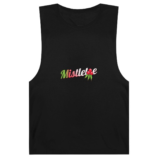 Green Red White Mistletoe Logo For Christmas Barnard Tanks