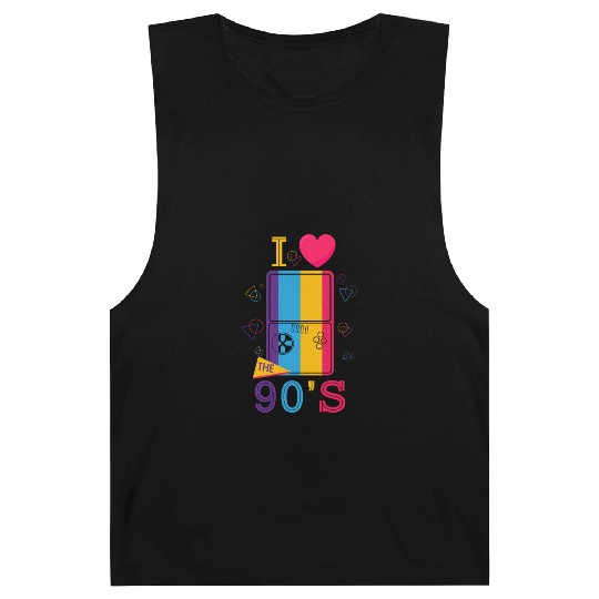 1990's 90s I Heart Nineties I Love the 90's Old Barnard Tanks