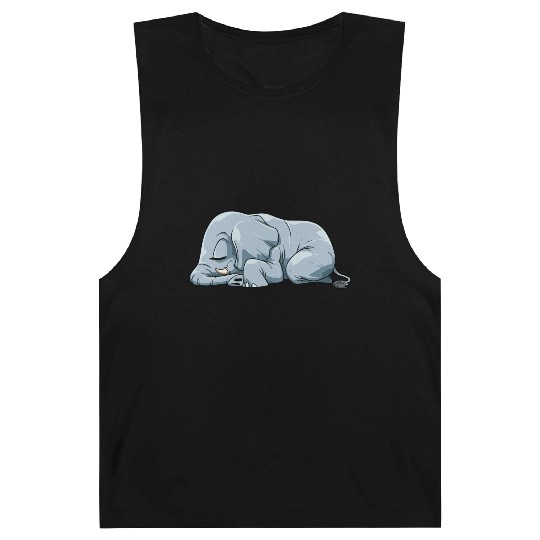 Cute Sleeping Elephant for a Elephant Lover Barnard Tanks