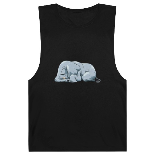 Cute Sleeping Elephant for a Elephant Lover Barnard Tanks