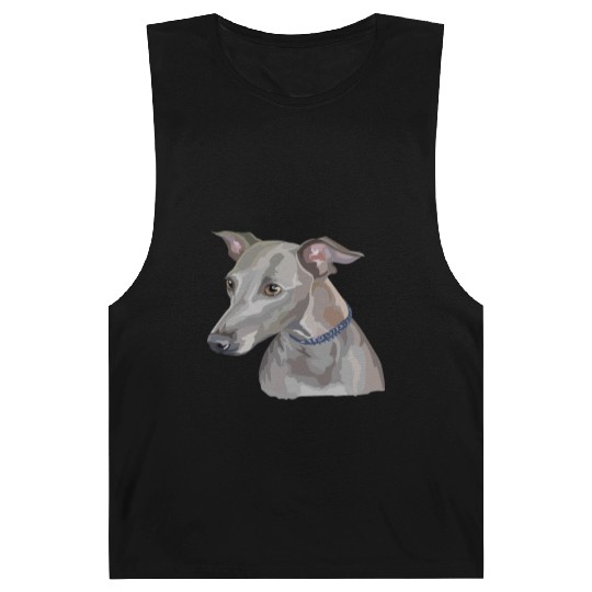 Cute Italian Greyhound Dog Watercolor Painting Barnard Tanks