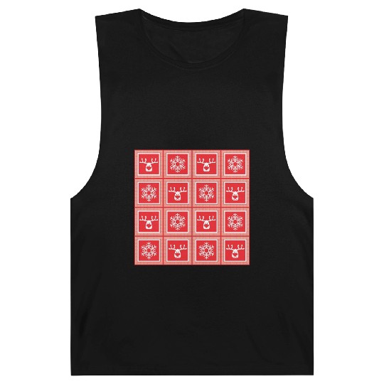Deer Christmas patchwork Barnard Tanks