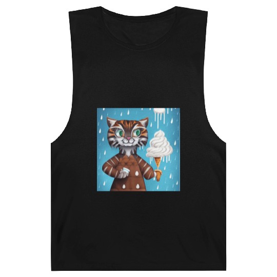 happy tiger love ice cream Barnard Tanks