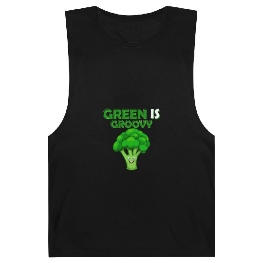 Green Is Groovy Vegetable Broccoli Barnard Tanks