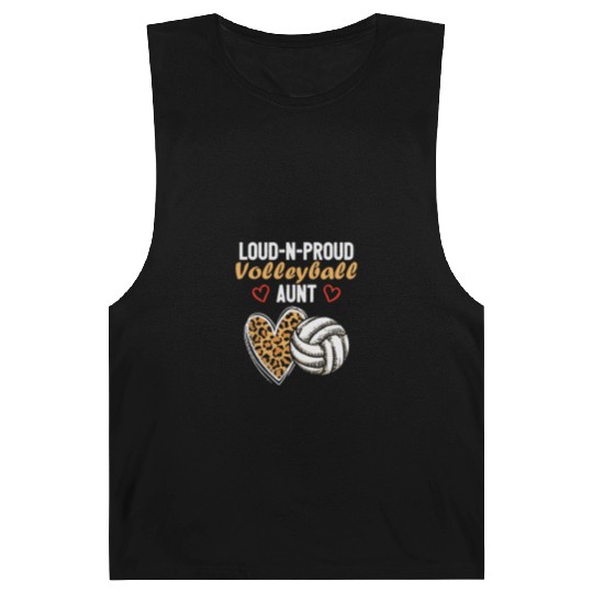 Loud-N-Proud Volleyball Aunt Birthday Party Family Barnard Tanks