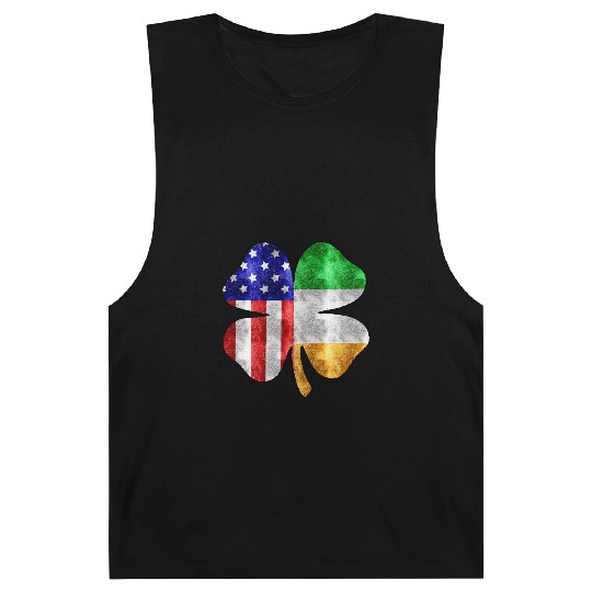 Irish American Flag St Patricks Day Barnard Tanks