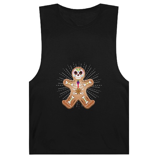 Gingerbread man Sugar Skull decor for Christmas Barnard Tanks