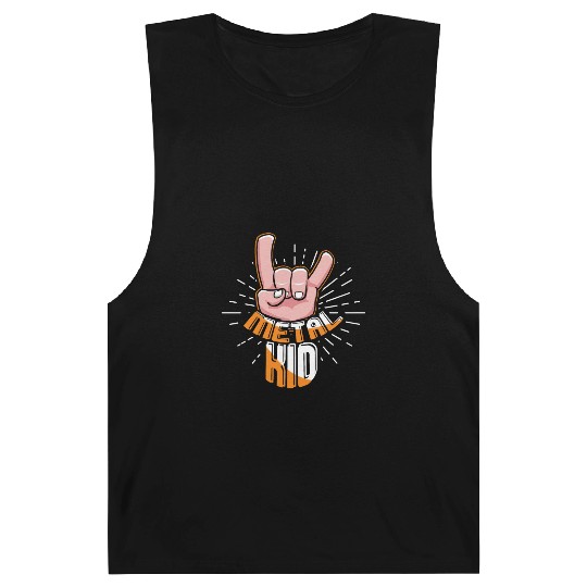 Rock Hand Metal Kid Music Lover Rocker Rock Sign Barnard Tanks