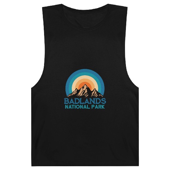 Cool Vintage Retro Badlands National Park Mountain Barnard Tanks