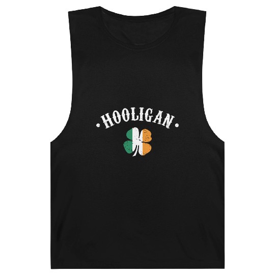 Hooligan St Patricks Day Irish Shamrock Flag Barnard Tanks