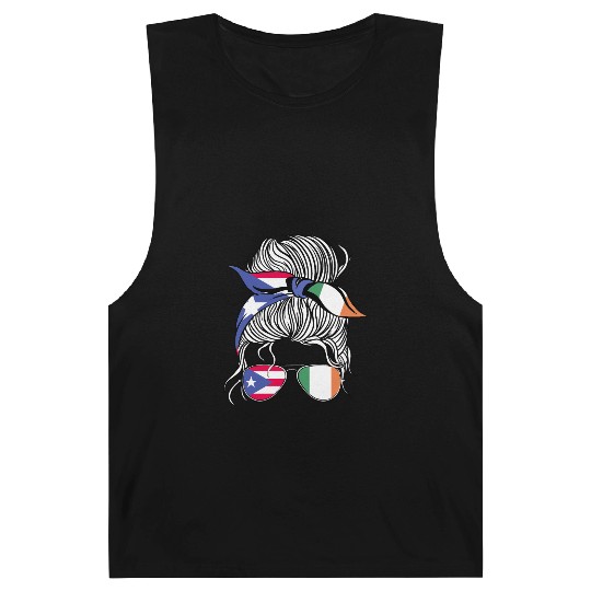 Puerto Rico Flag Ireland Grown Women Girl Country Barnard Tanks