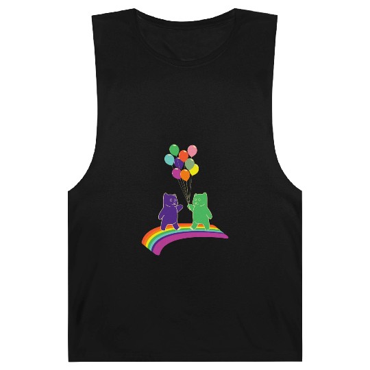 Kidcore gummy bears balloons rainbow colors gift Barnard Tanks