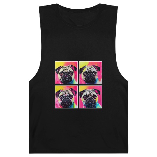 Pug, anime, comic or retro style. I love my dog! Barnard Tanks