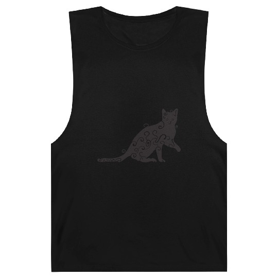 Black magic Cat desk mat , black cat holding on Barnard Tanks